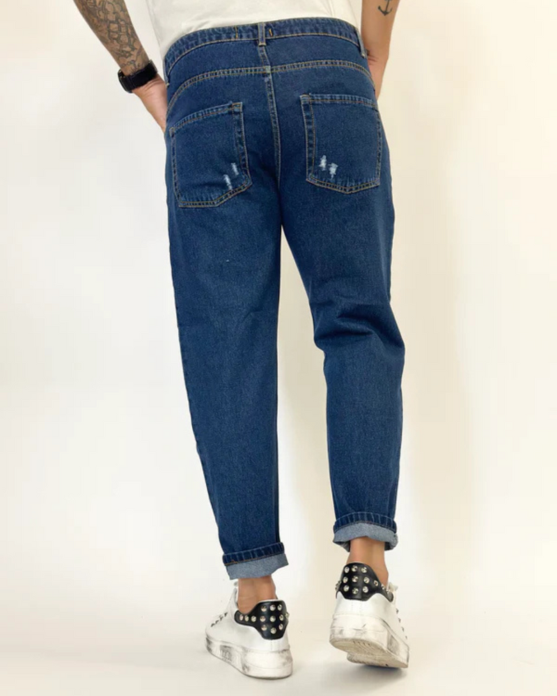 Pantalón con Ligero Desgarro en la Rodilla para Hombres