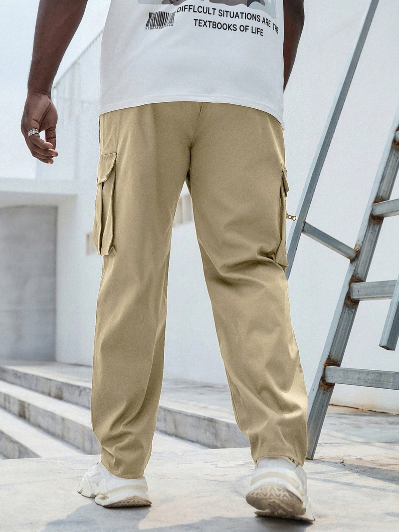 Pantalón Cargo Informal de Hombre con Bolsillos Delantero