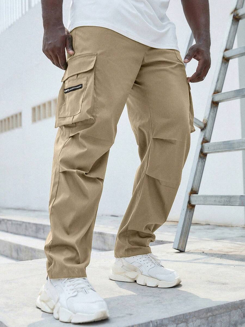 Pantalón Cargo Informal de Hombre con Bolsillos Delantero