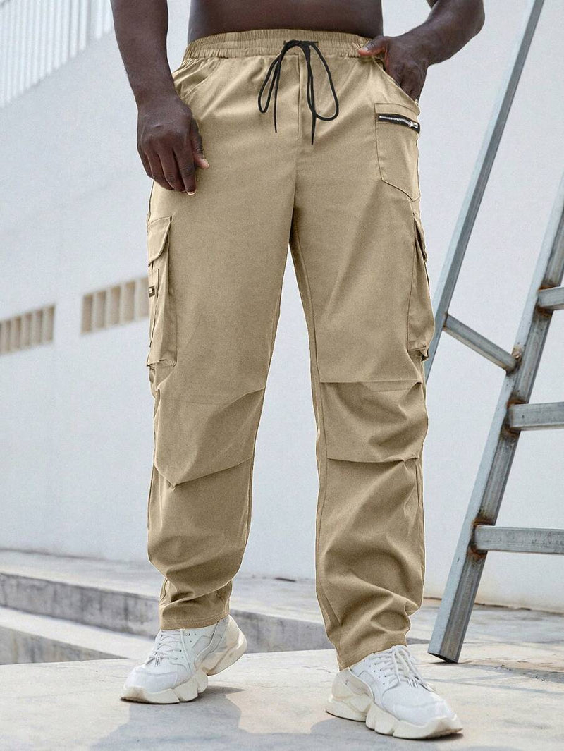 Pantalón Cargo Informal de Hombre con Bolsillos Delantero