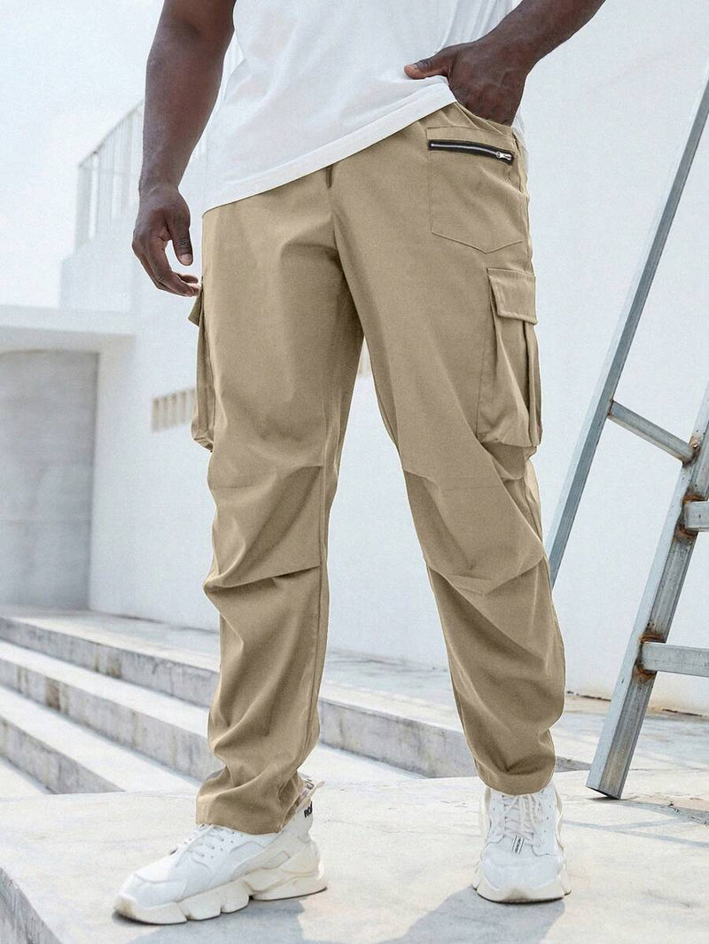 Pantalón Cargo Informal de Hombre con Bolsillos Delantero