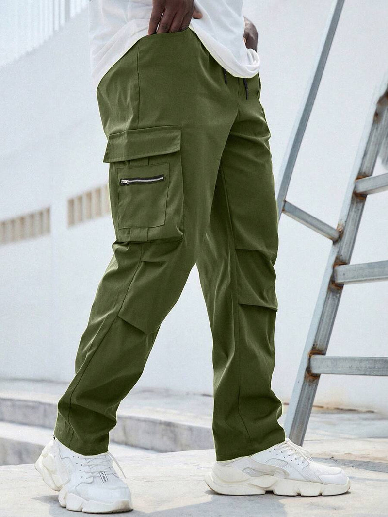 Pantalón Cargo Informal de Hombre con Bolsillos Delantero