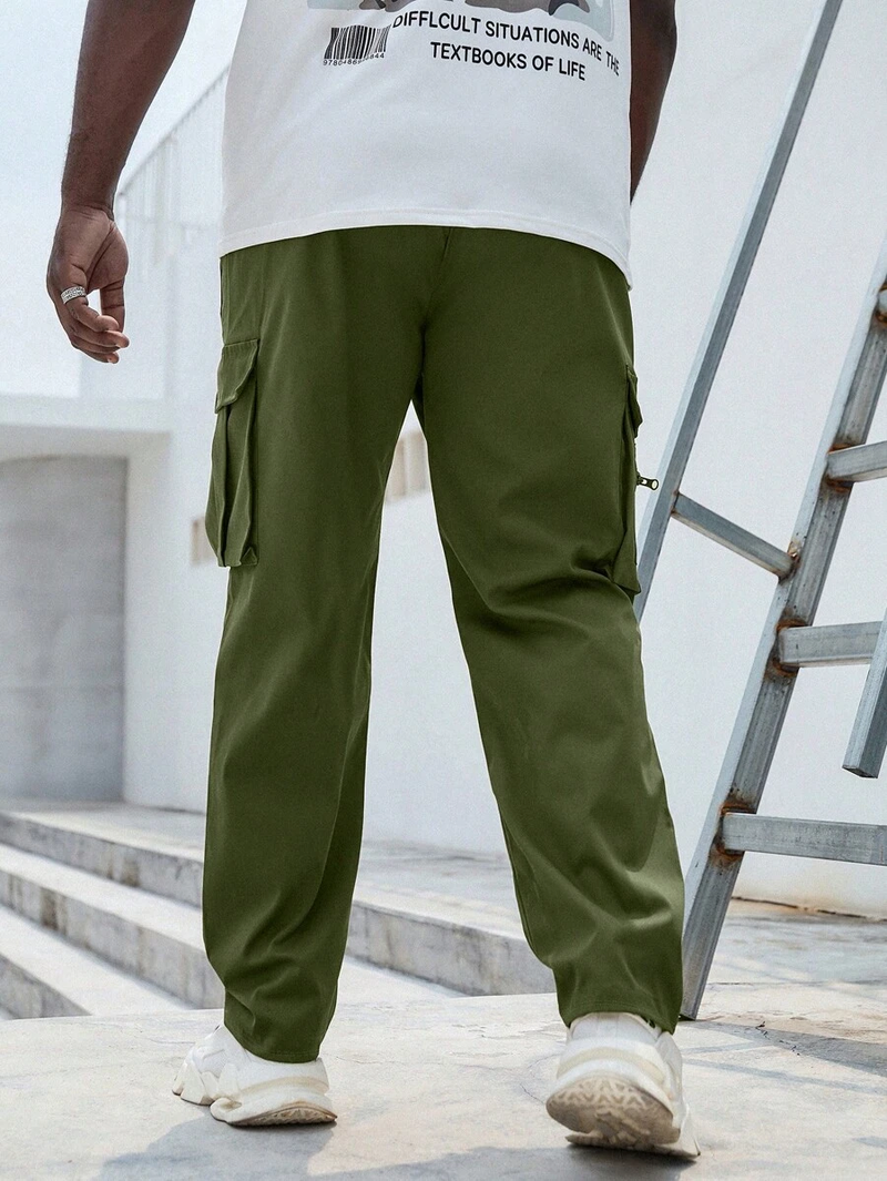 Pantalón Cargo Informal de Hombre con Bolsillos Delantero
