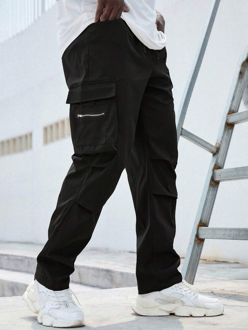 Pantalón Cargo Informal de Hombre con Bolsillos Delantero