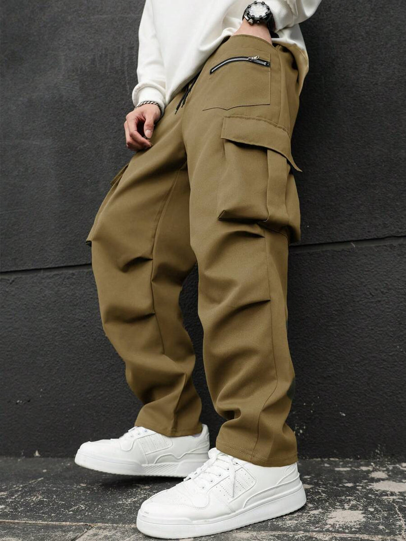 Pantalón Cargo Informal de Hombre con Bolsillos Delantero