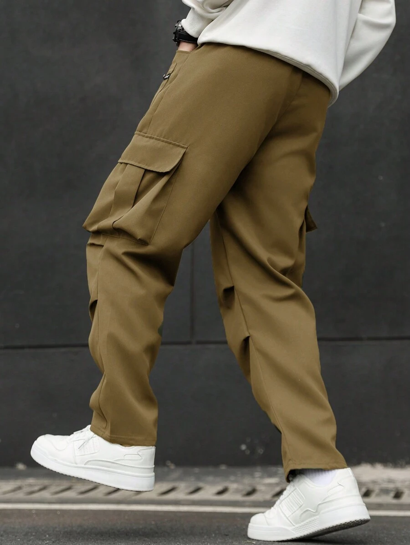 Pantalón Cargo Informal de Hombre con Bolsillos Delantero