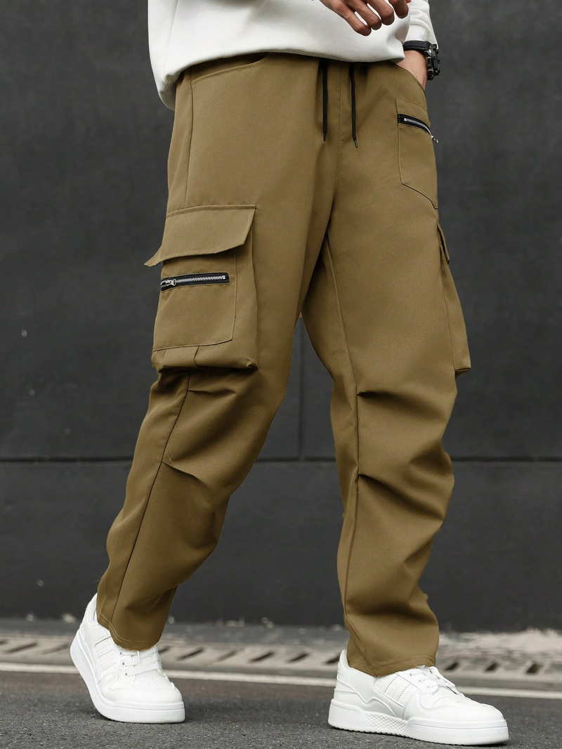 Pantalón Cargo Informal de Hombre con Bolsillos Delantero