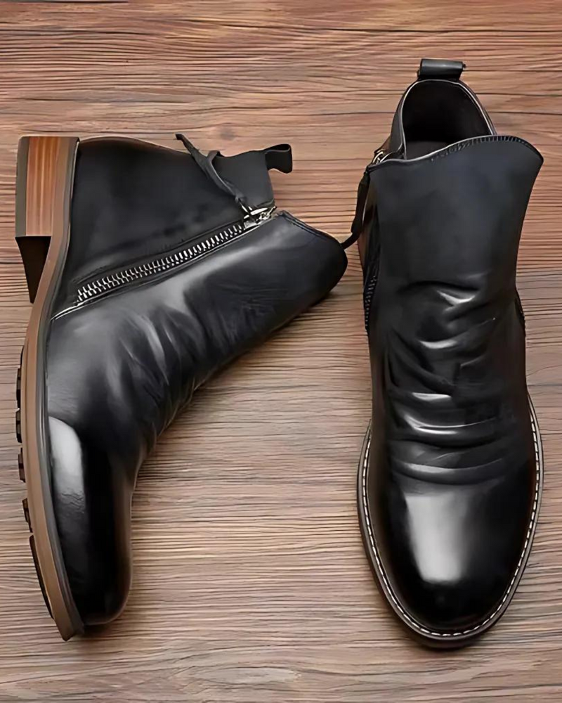 Botines Vintage con Cremallera para Hombre®