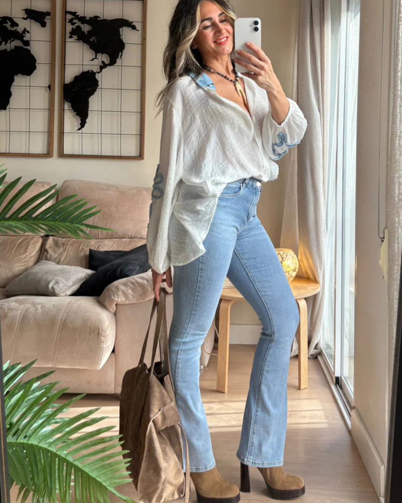 Pantalón de Piernas Anchas para Mujer