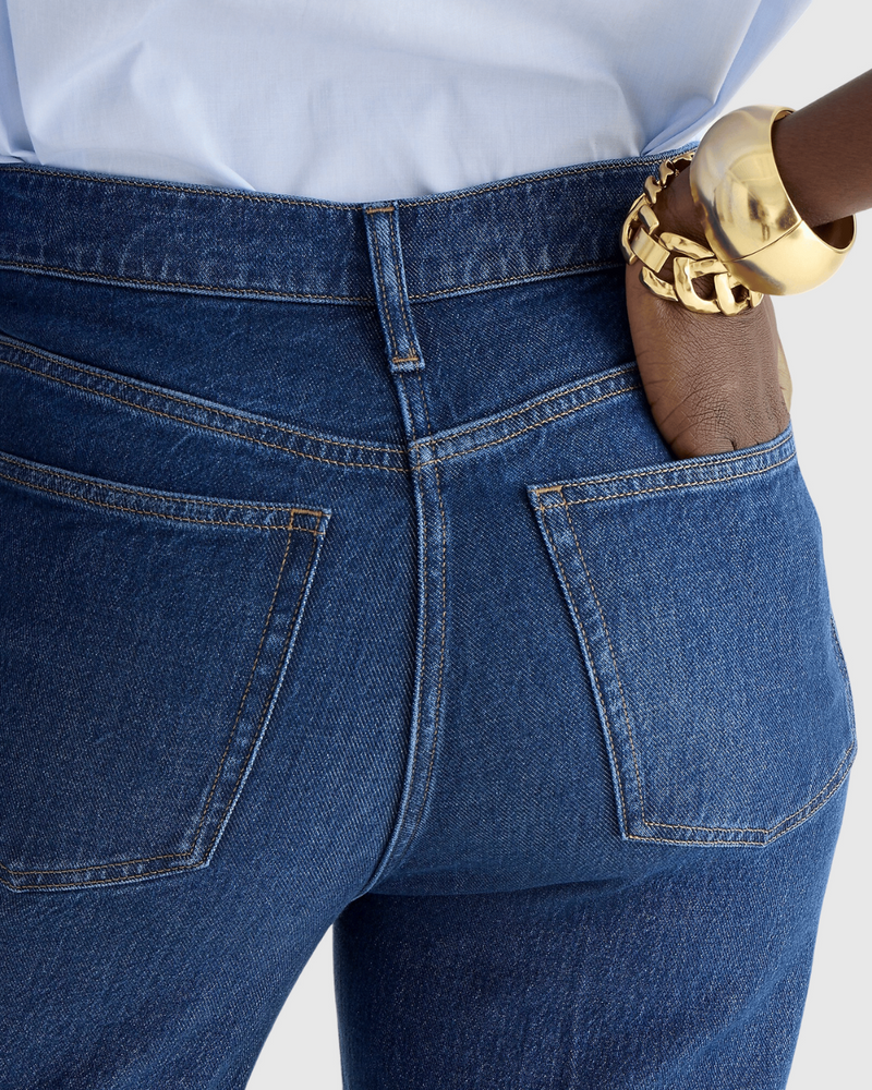 Pantalón de Cintura Alta y Corte Ancho con Control del Vientre