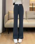 Pantalones de Pierna Ancha con Forro Polar y Rayas®