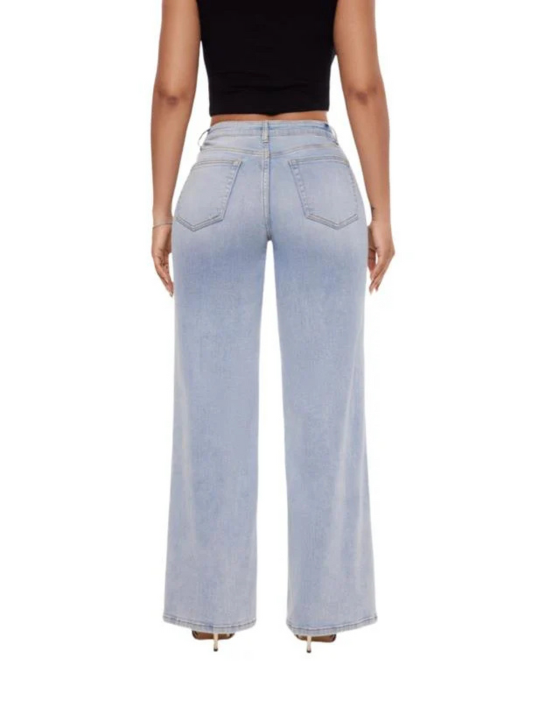 Pantalón Ancho de Cintura Media para Mujer