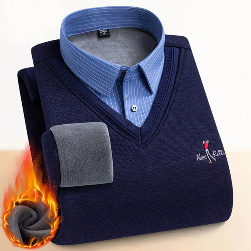 Camisa Térmica Casual de Hombre con Mangas Largas