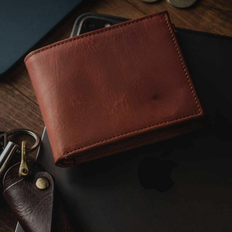 Billetera de Cuero Auténtico para Hombres