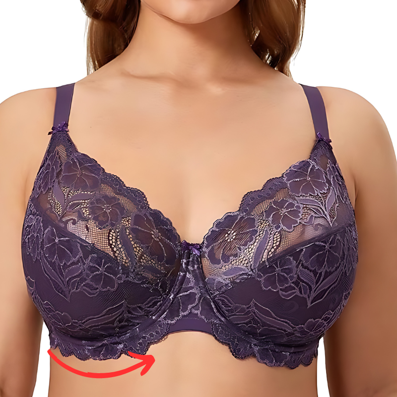Sujetador de Encaje  Floreado Delimira para Todas las Tallas con Push Up (OFERTA 2X1 GRATIS)