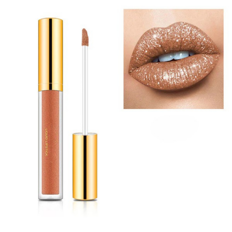 Barra de Labios Líquida Metalizada con Brillo Diamante (PROMOCIÓN 2X1)
