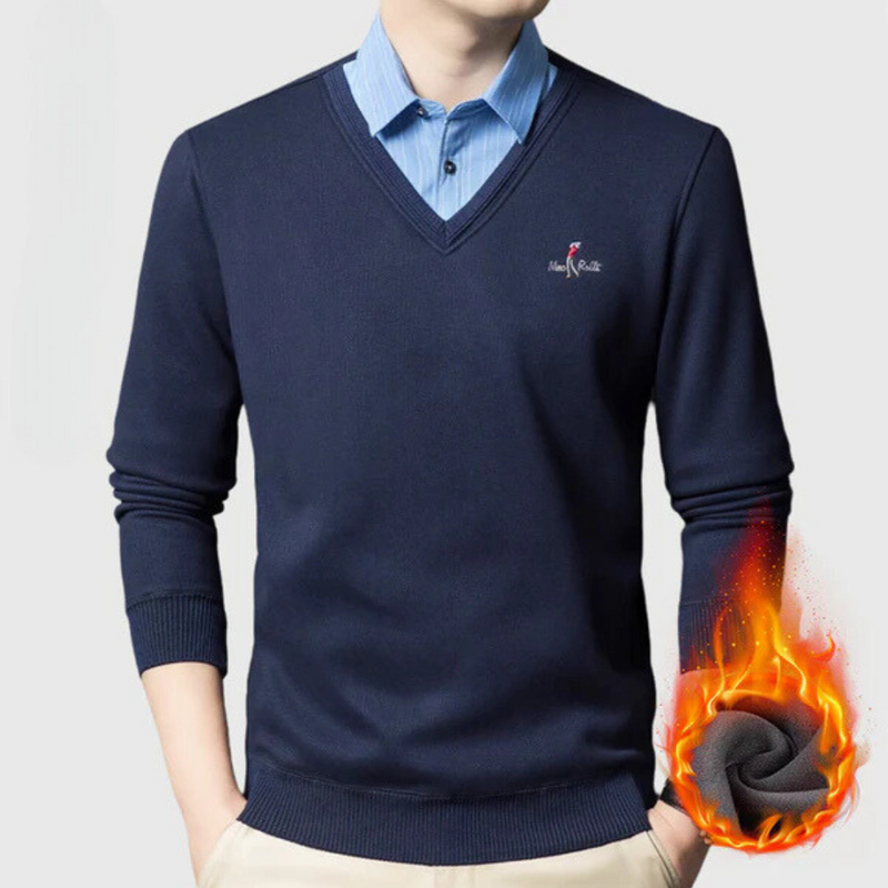 Camisa Térmica Casual de Hombre con Mangas Largas