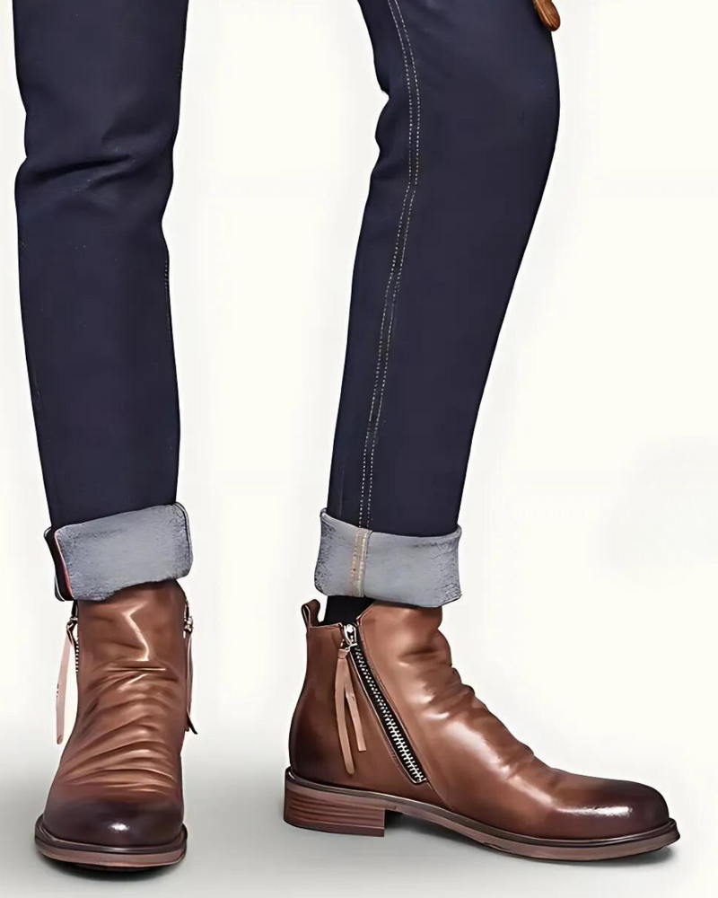Botines Vintage con Cremallera para Hombre®