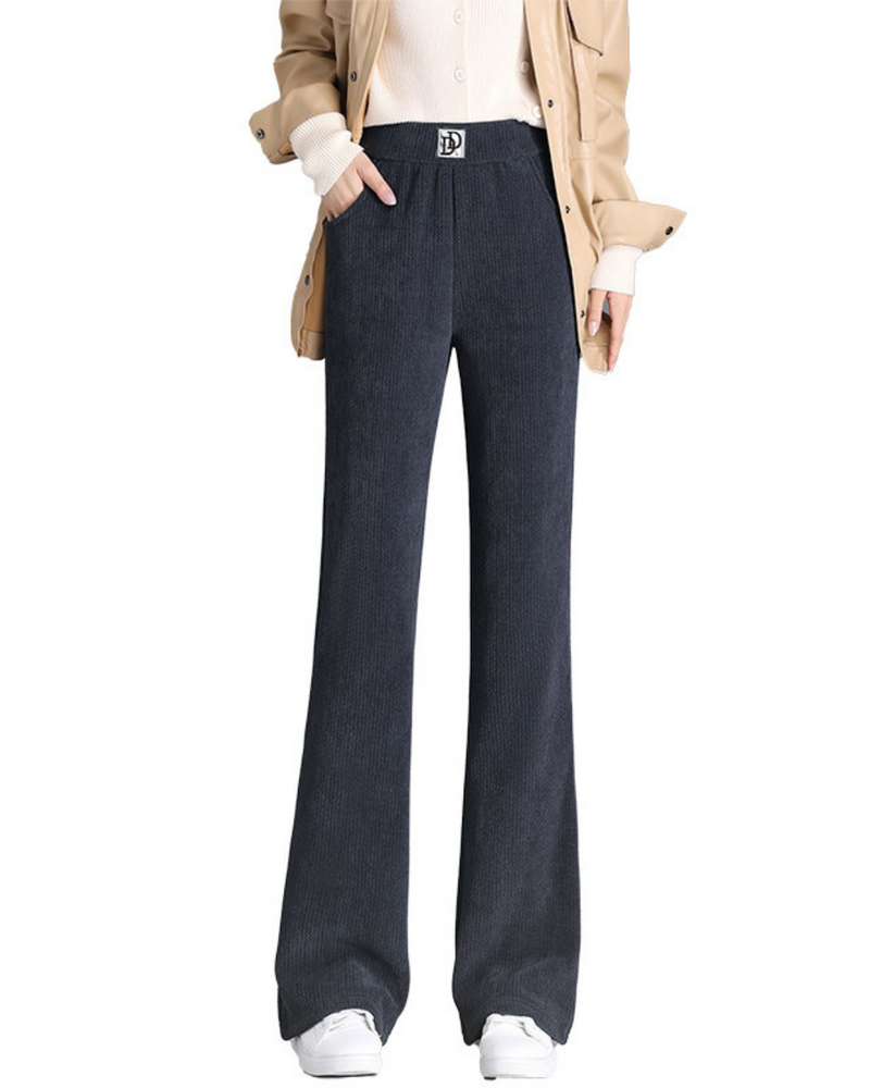 Pantalones de Pierna Ancha con Forro Polar y Rayas®