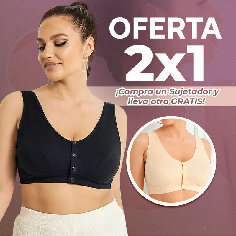 Sujetador sin Aros para Tallas Grandes con Botones Delanteros (OFERTA 2X1 GRATIS)