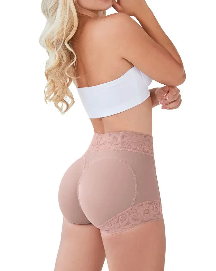 Shorts Moldeadores push-up (COMPRA 1 LEVVA 2) Negro y Beige