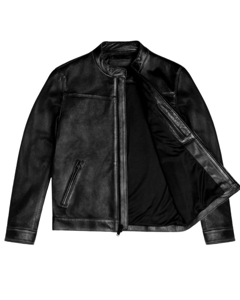Chaqueta de Cuero Elegante para Hombres