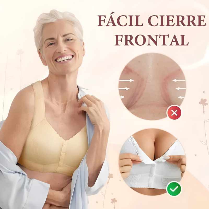Sujetador Transpirable Con Cierre Frontal Para Personas Mayores (OFERTA 2X1 GRATIS)