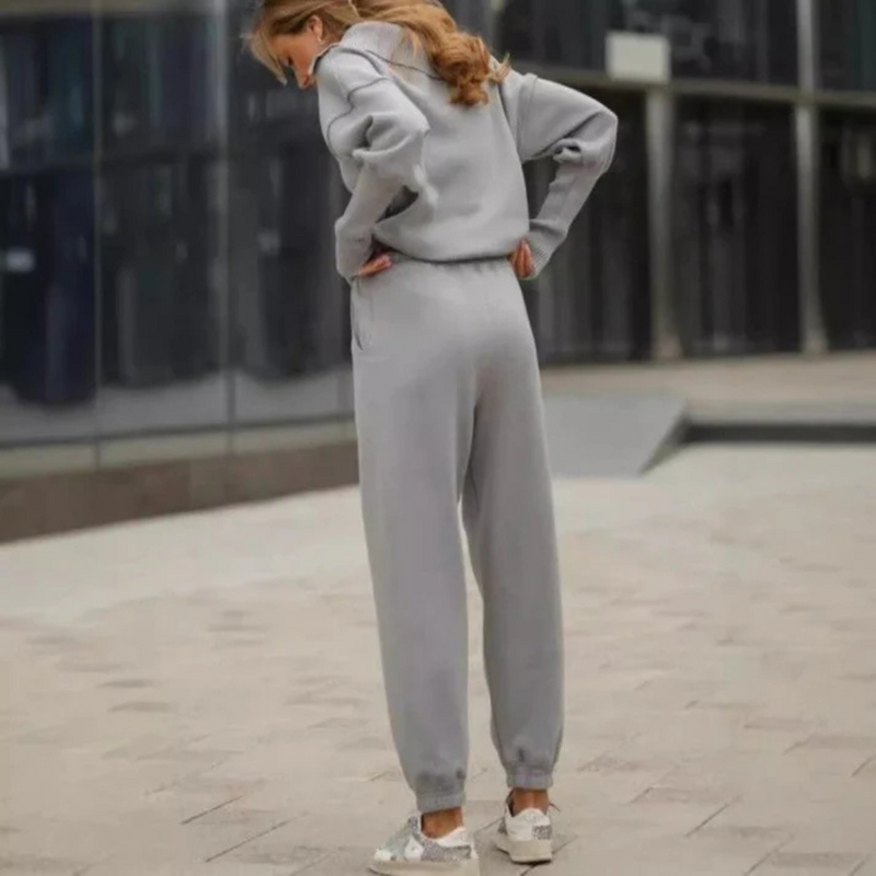 Conjunto Deportivo de 2 Piezas para Mujer: Jersey y Pantalón de Deporte