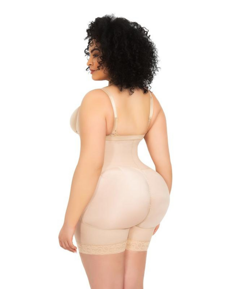 Body Firme para Abdominoplastia con Banda Ajustable y Efecto Lifting de Glúteos
