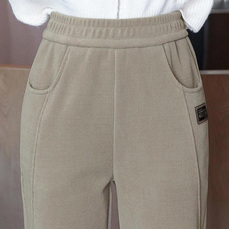 Pantalones Cálidos de Cintura Alta para Mujer con Forro Polar