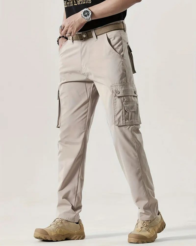 Pantalón Rectos para Hombre con Múltiples Bolsillos