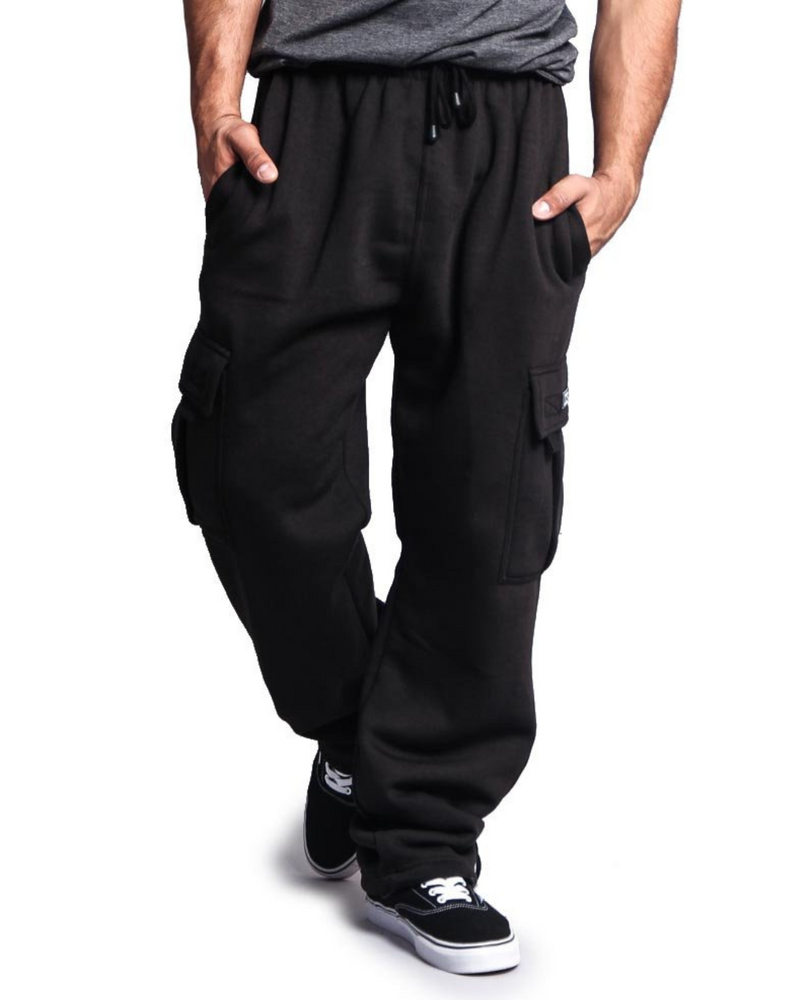Pantalón Cargo de Lana Gruesa con Cintura Elástica