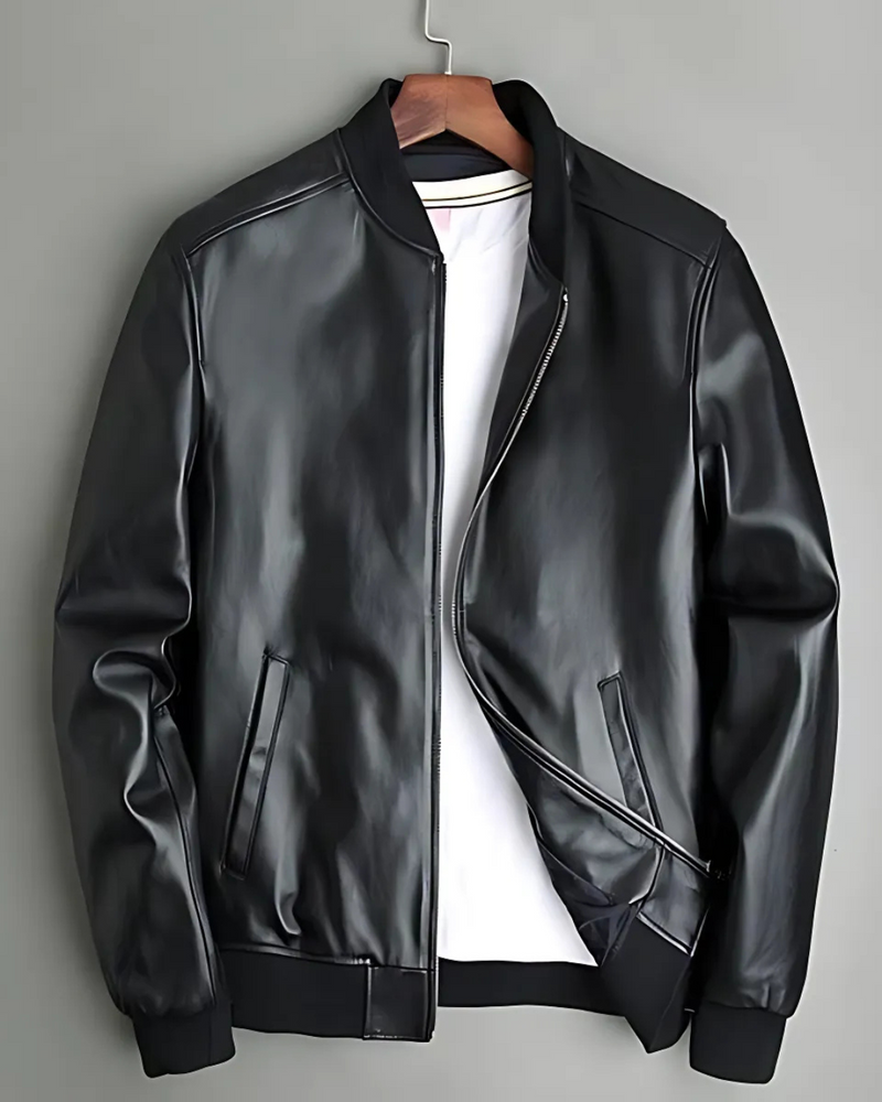 Chaqueta Bomber de Cuero para Hombre®
