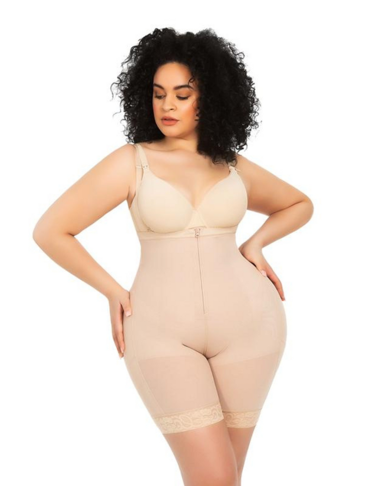 Body Firme para Abdominoplastia con Banda Ajustable y Efecto Lifting de Glúteos