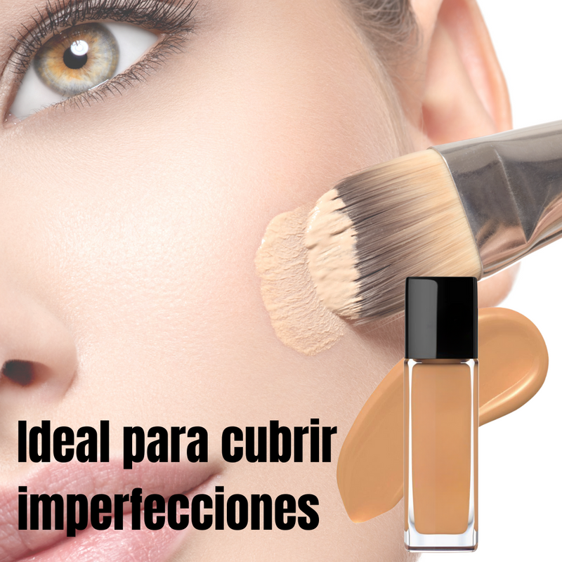 Base Líquida de Alta Cobertura con Acabado Natural y Larga Duración