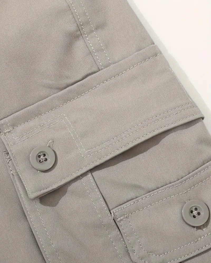 Pantalón Rectos para Hombre con Múltiples Bolsillos