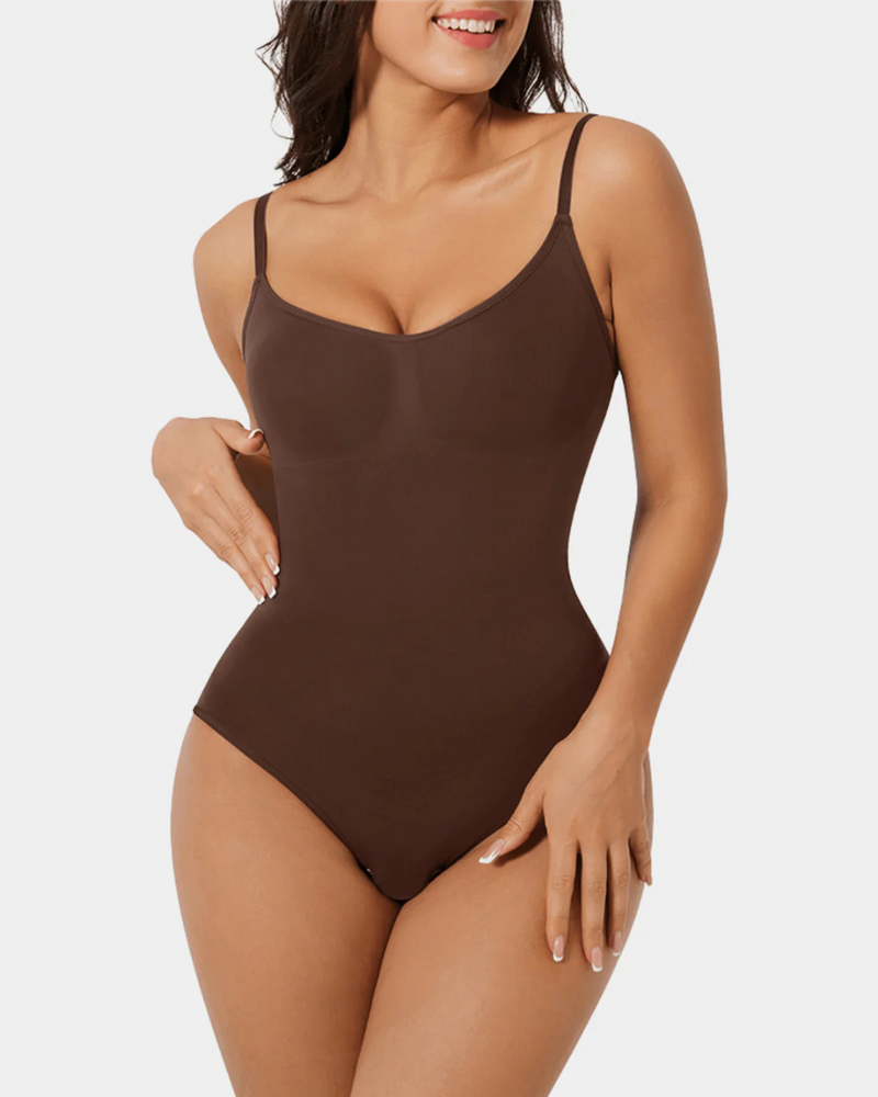 Body Moldeador Sin Costuras con Tirantes Ajustables y Efecto Vientre Plano