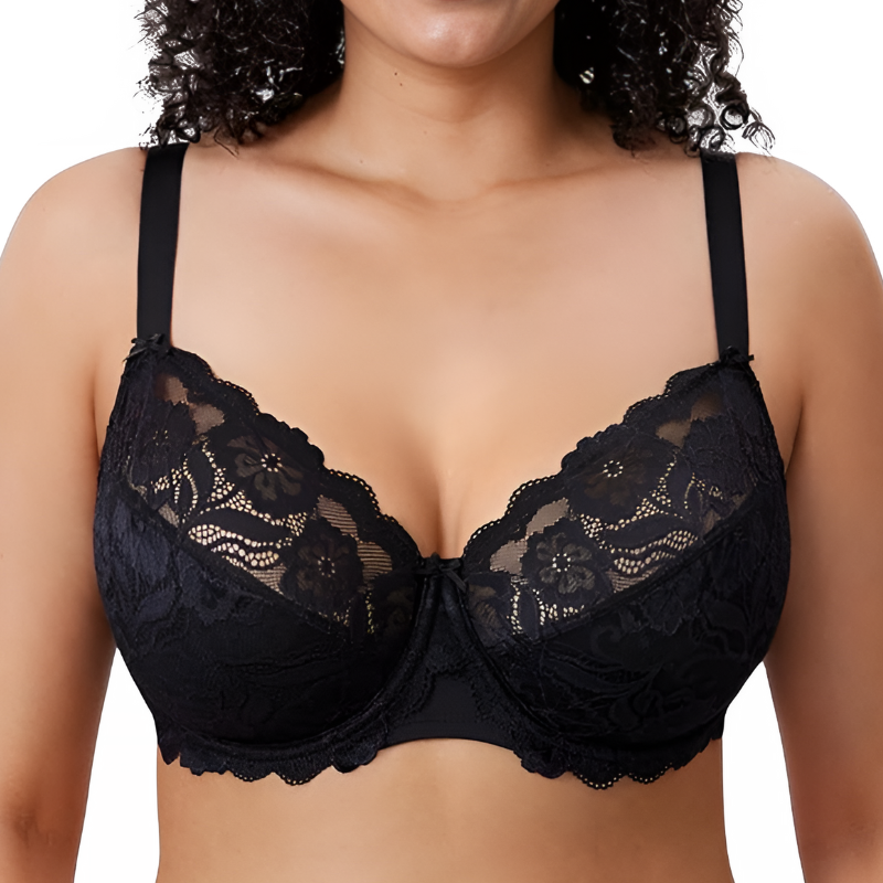 Sujetador de Encaje  Floreado Delimira para Todas las Tallas con Push Up (OFERTA 2X1 GRATIS)