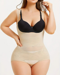 Faja Casual Talla Grande con Tirantes Semitransparentes con Control de Abdómen y Realce de Busto.