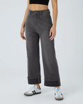 Pantalón con Cintura Alta y Botas Anchas