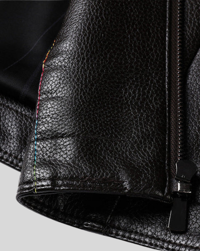 Chaqueta de Cuero Cálida para Hombre