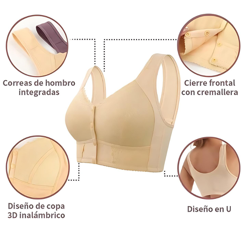 Sujetador Transpirable Con Cierre Frontal Para Personas Mayores (OFERTA 2X1 GRATIS)