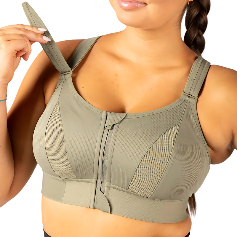 Sujetador Deportivo Ajustable de Alto Impacto con Abrochado Frontal®
