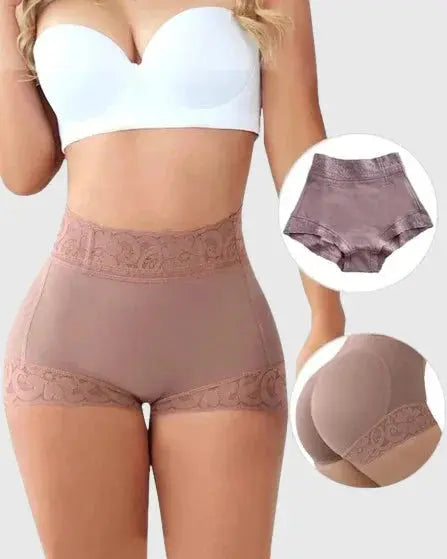 Shorts Moldeadores push-up (COMPRA 1 LEVVA 2) Negro y Beige