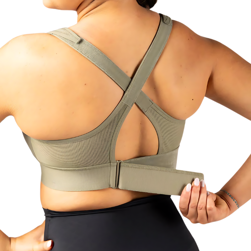 Sujetador Deportivo Ajustable de Alto Impacto con Abrochado Frontal®