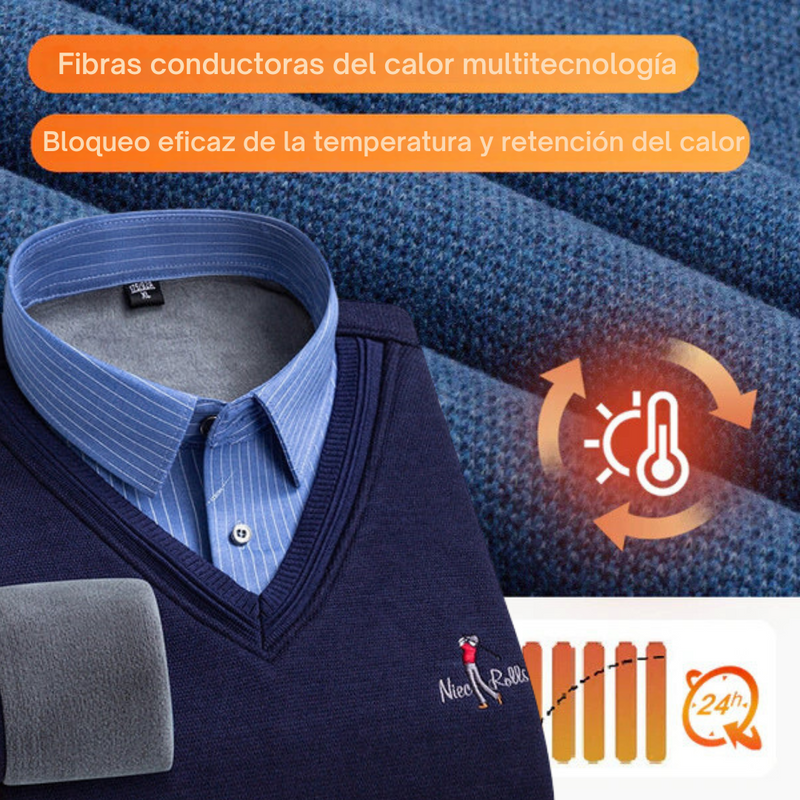 Camisa Térmica Casual de Hombre con Mangas Largas