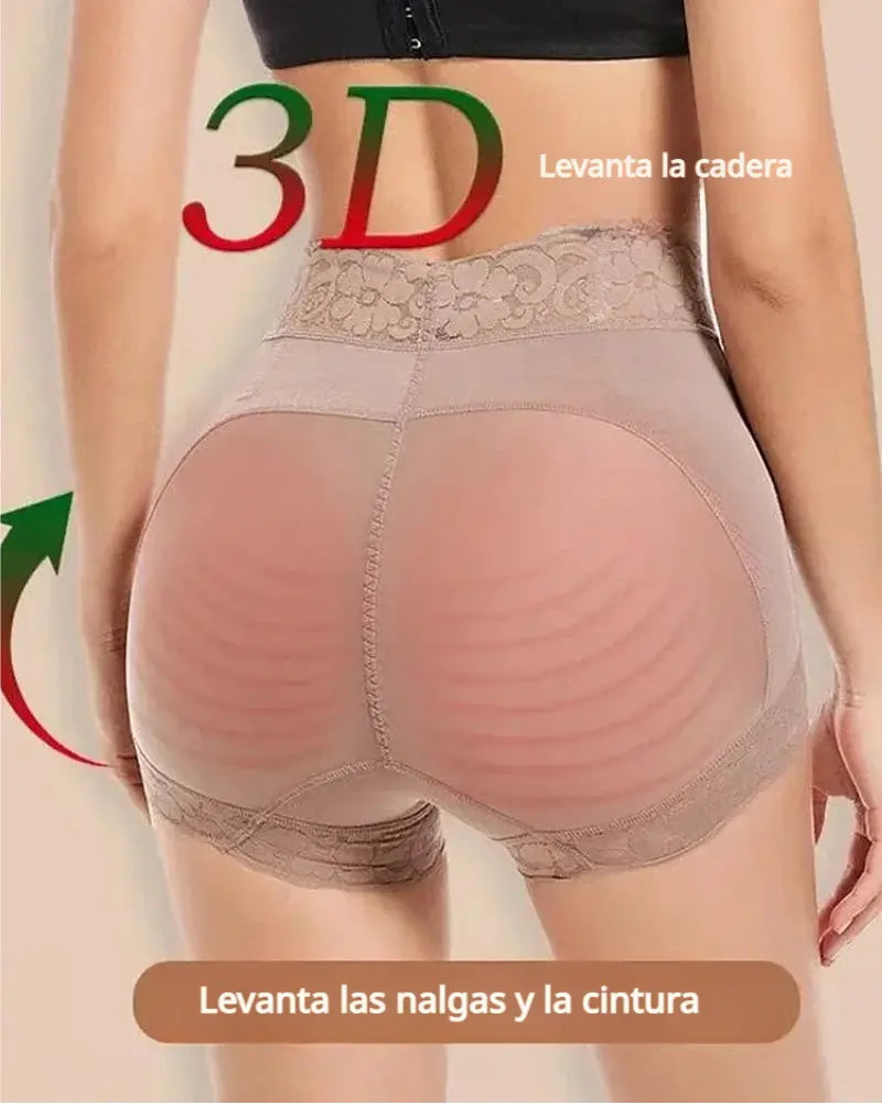 Shorts Moldeadores push-up (COMPRA 1 LEVVA 2) Negro y Beige
