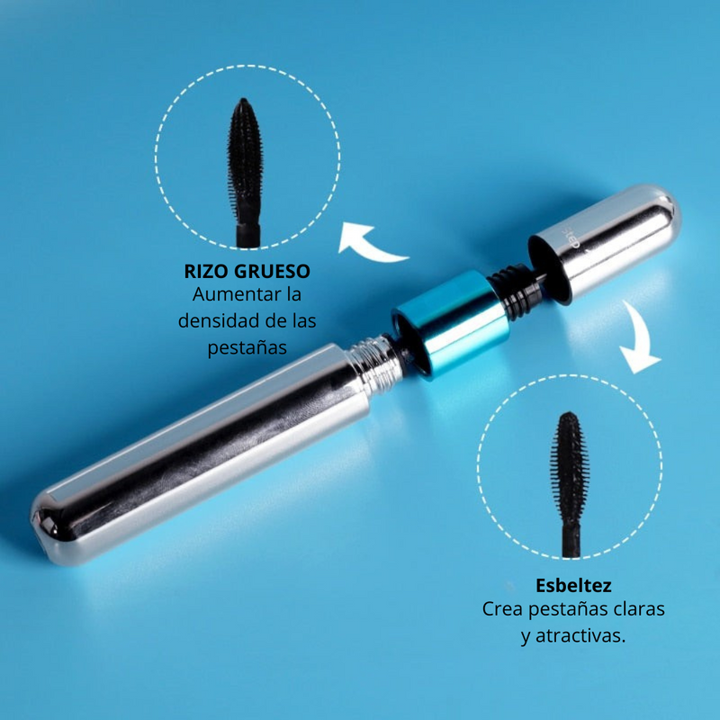 Rímel 2 en 1 con Cepillos para una Curvatura Intensa y un Efecto Alargador (OFERTA 2X1)