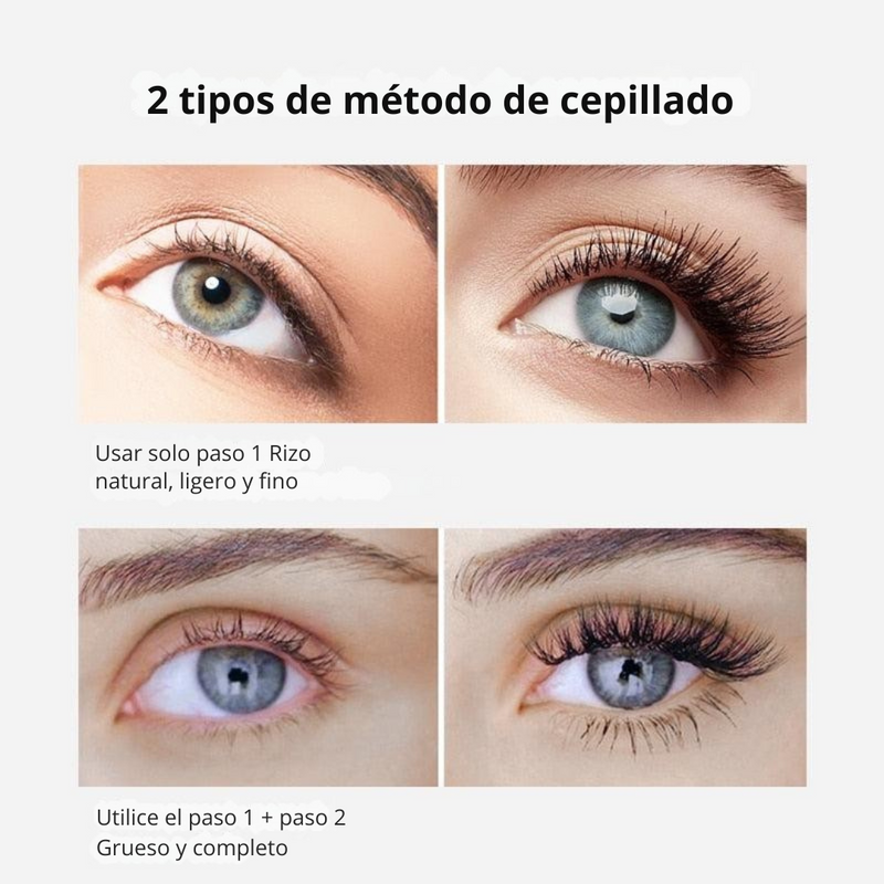 Rímel 2 en 1 con Cepillos para una Curvatura Intensa y un Efecto Alargador (OFERTA 2X1)