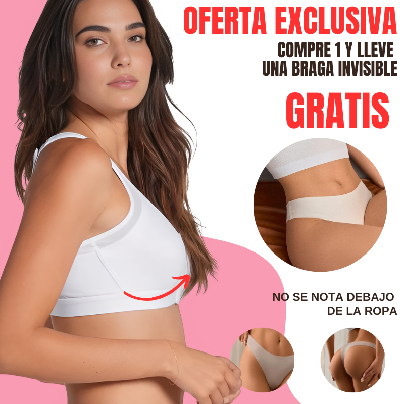Sujetador Ergonómico con Soporte de Espalda + Braga Invisible GRATIS